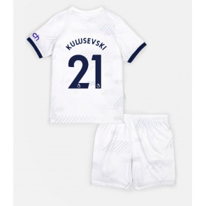 Lacne Dětský Futbalové dres Tottenham Hotspur Dejan Kulusevski #21 2023-24 Krátky Rukáv - Domáci (+ trenírky)